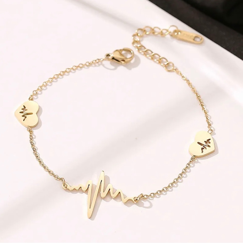 Gold Plated Electrocardiogram Bracelet